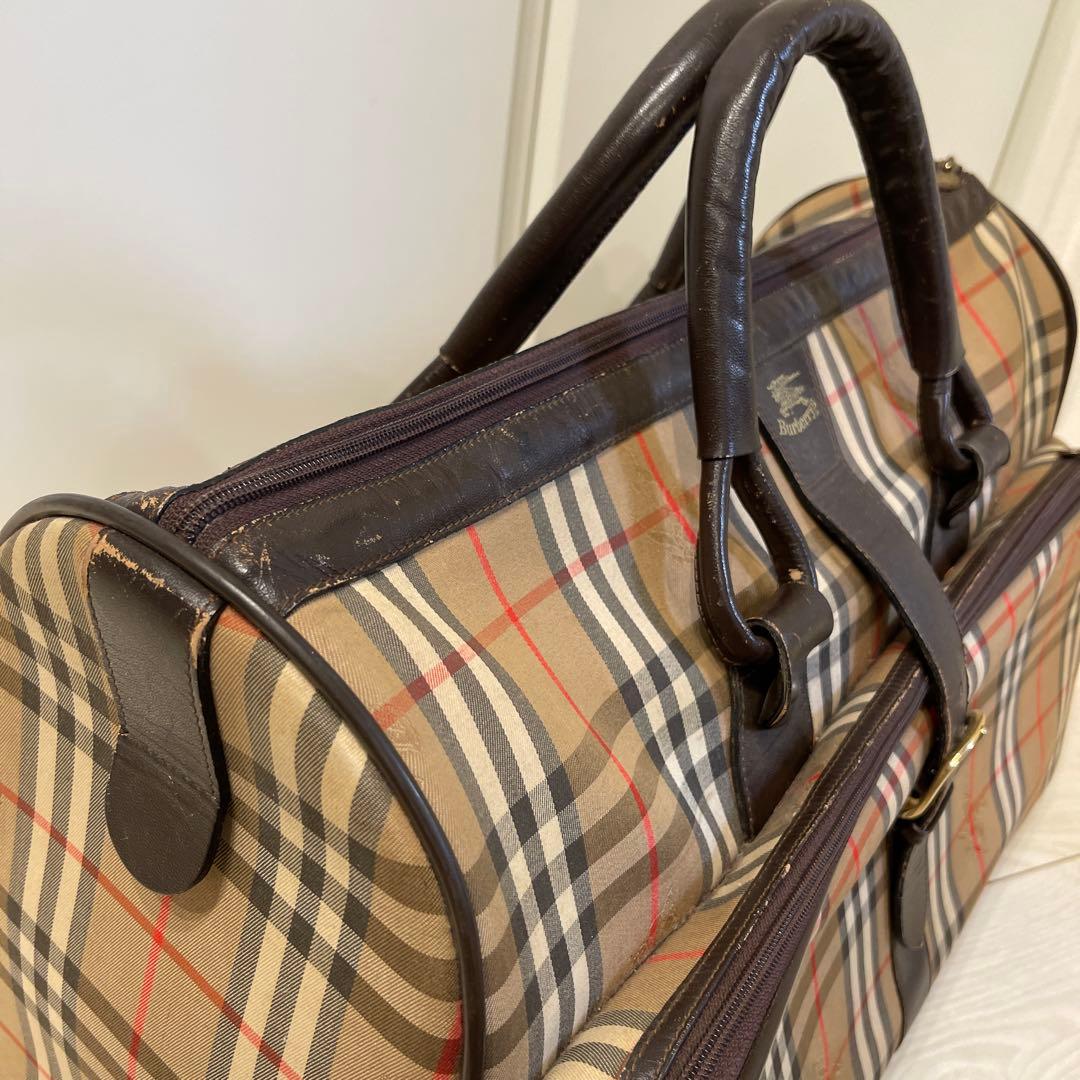Burberry チェック柄 ボストンバッグ【大型】