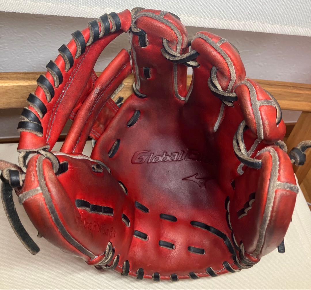 きのこ　ミズノ　グローバルエリート　硬式　内野用鈴木型ダイバーシティブルー