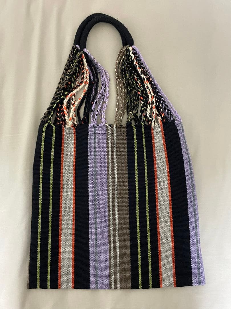 MARNI ストライプエコバッグ　ハンモックバック