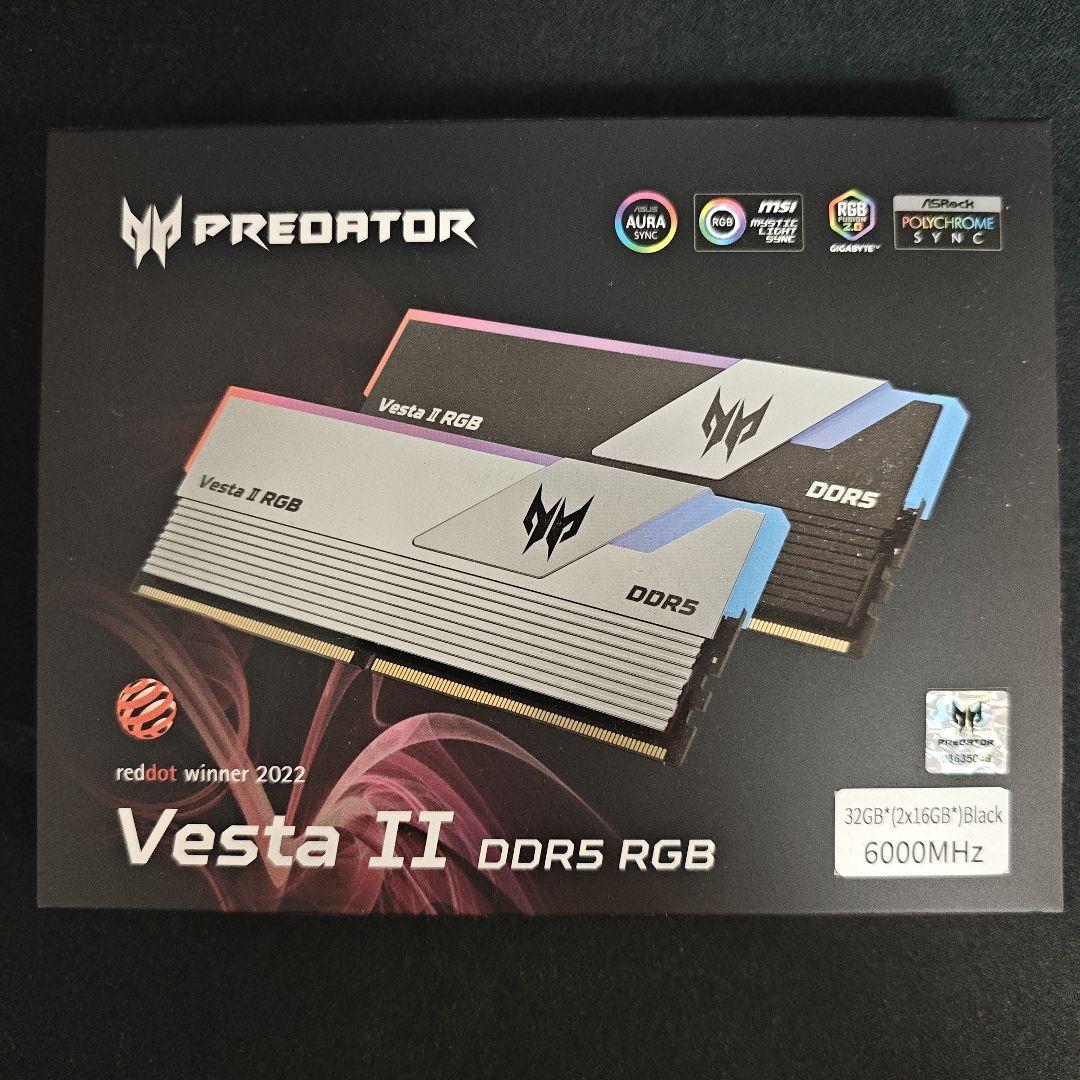 Acer PredatorVesta Ⅱ DDR5 32GB 2x16GB