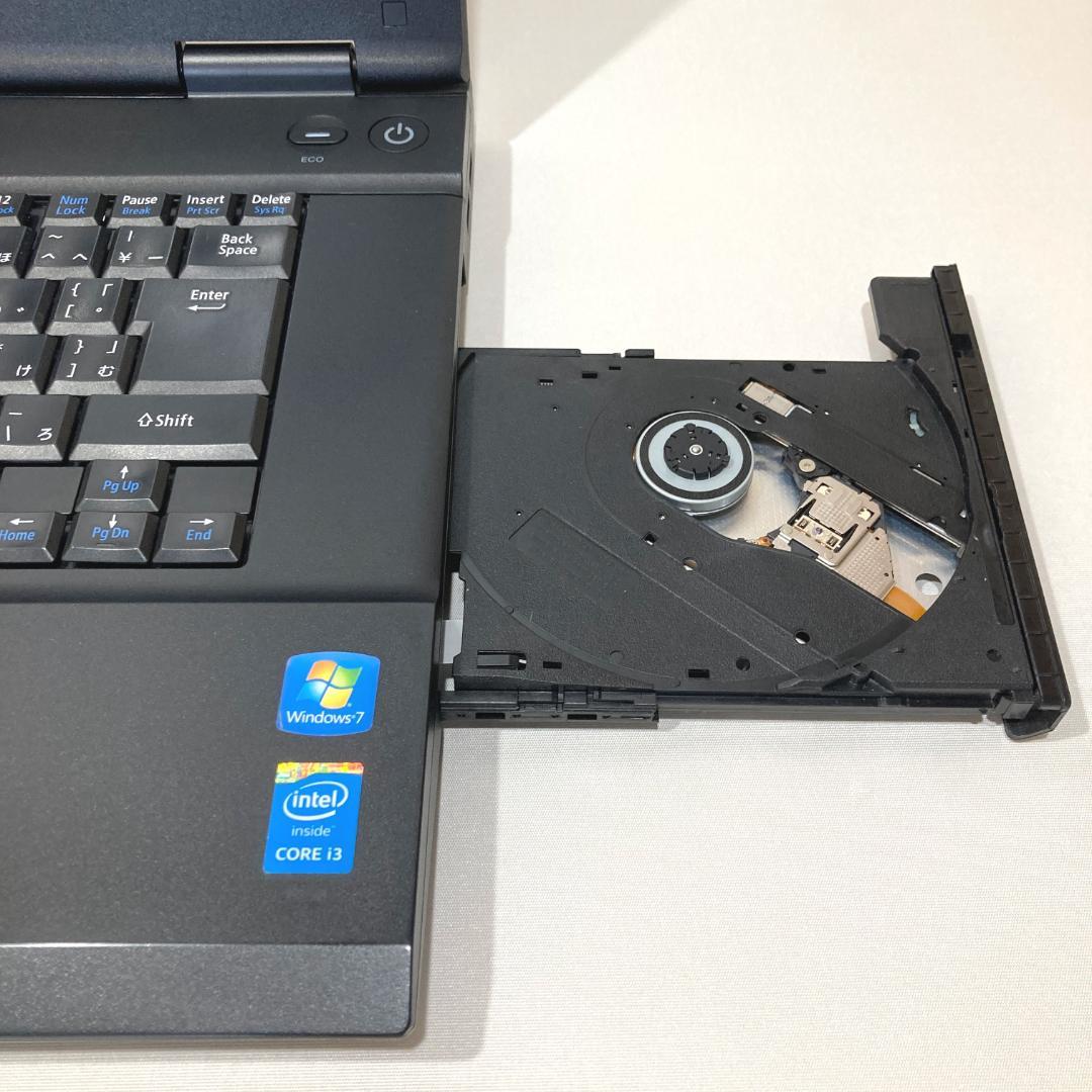 初心者✨快適i3・大画面・DVD✨黒✨すぐ使えるノートパソコン◇D480-2