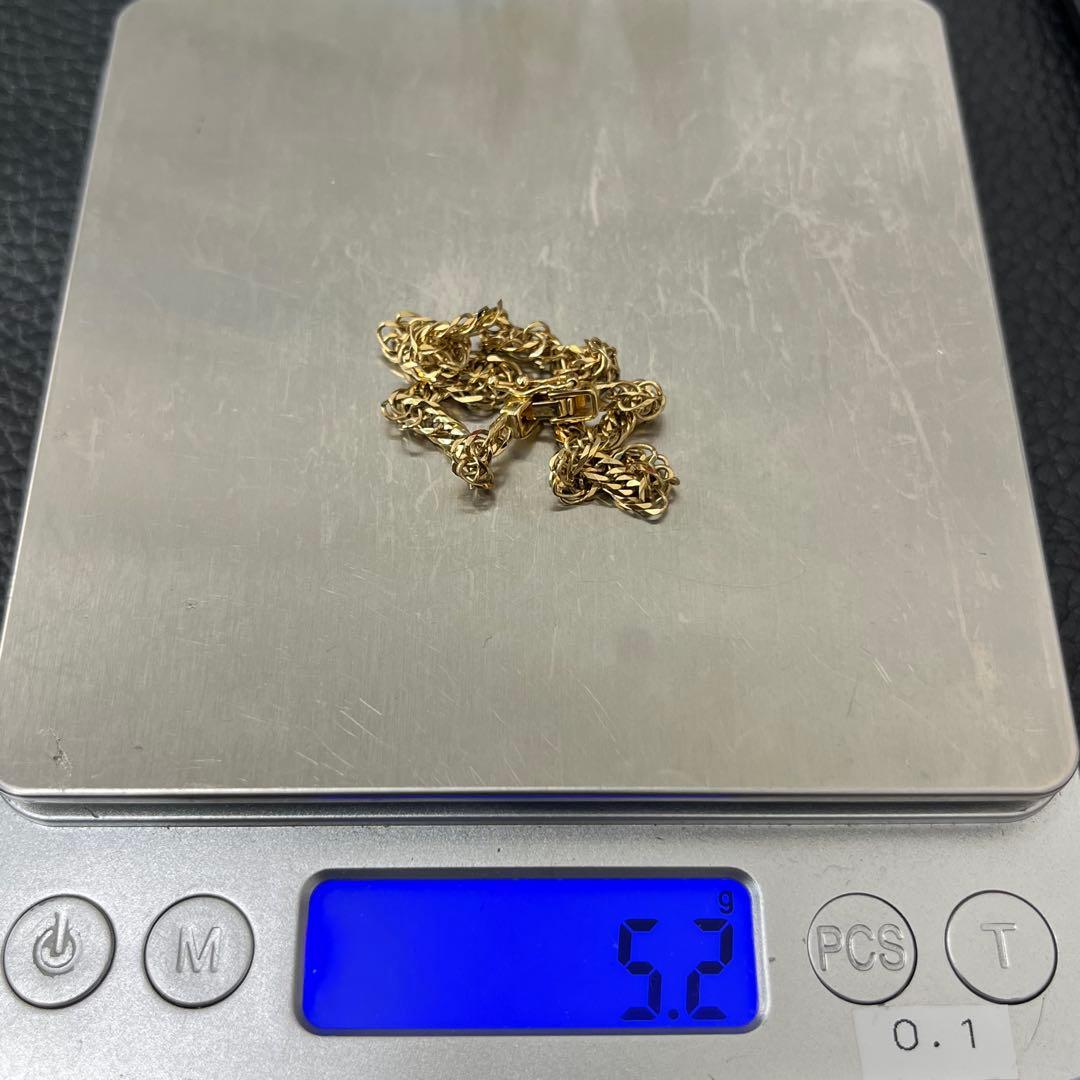 (B100717)K18 YG ブレスレット 喜平 8面 トリプル ホールマーク