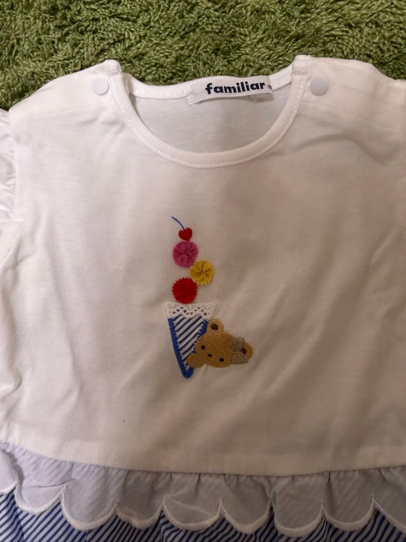 familiar アイスクリーム刺繍 ワンピース サイズ90