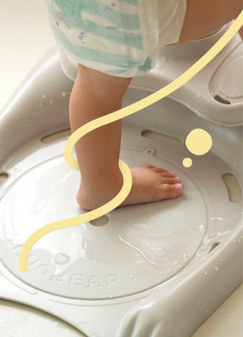 poled ハグベアー hugbear ステッパー付き 滑り止めベビーバス用品