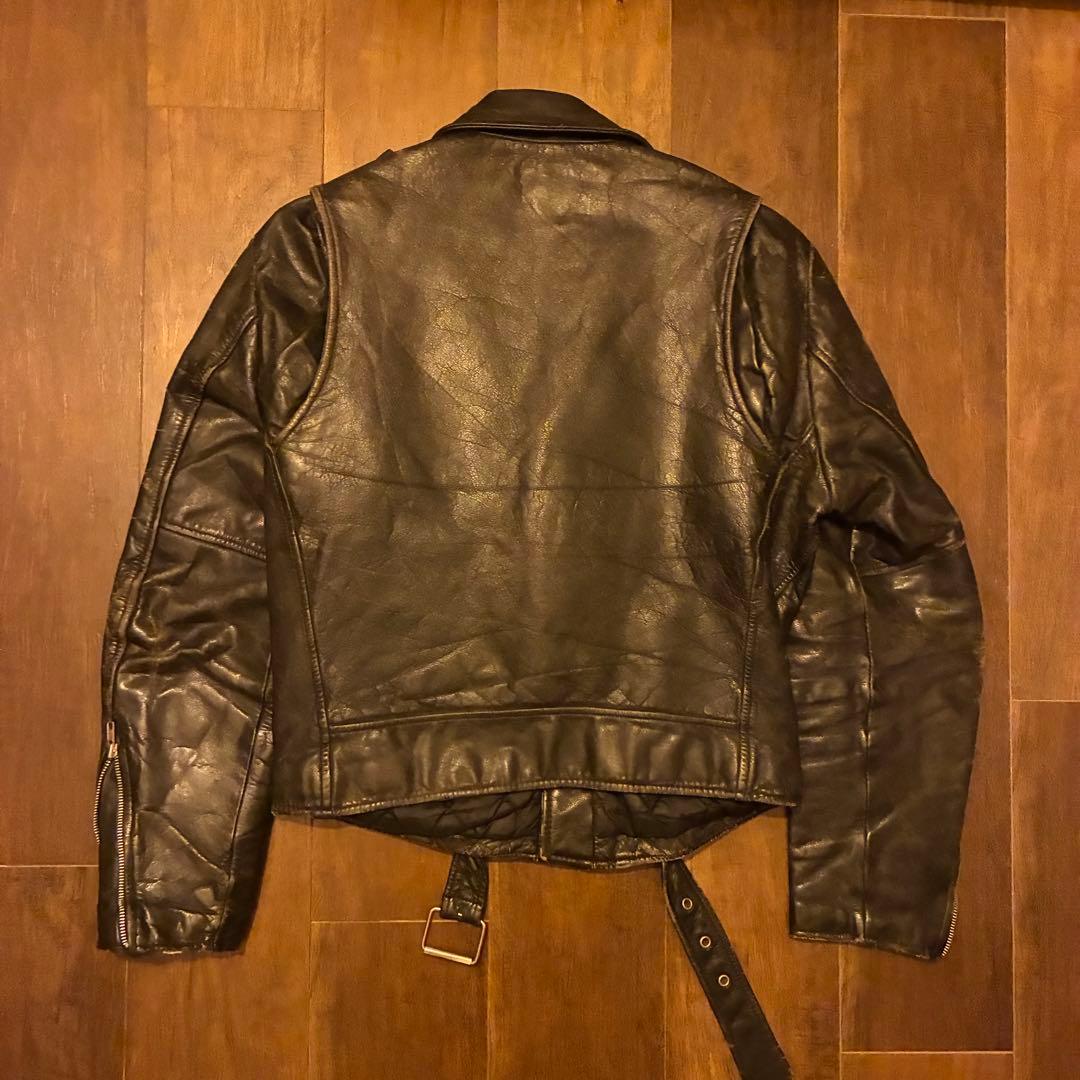 70s vintage レザーダブルライダースジャケット 古着