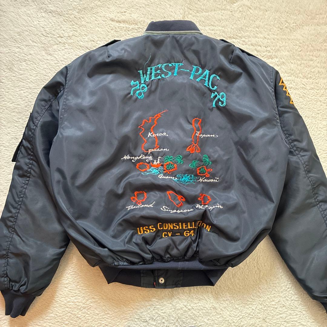 70s コリジャン WEST-PAC スーベニアジャケット ネイビー