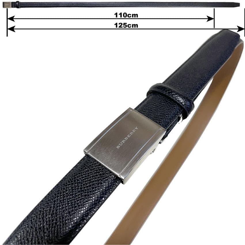 新品 バーバリー 日本製 ベルト ブラック エンボス ロング 正規品110cm