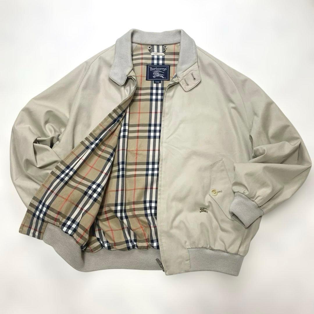 90s Burberrys ギャバジン スイングトップ ハリントンジャケット　L