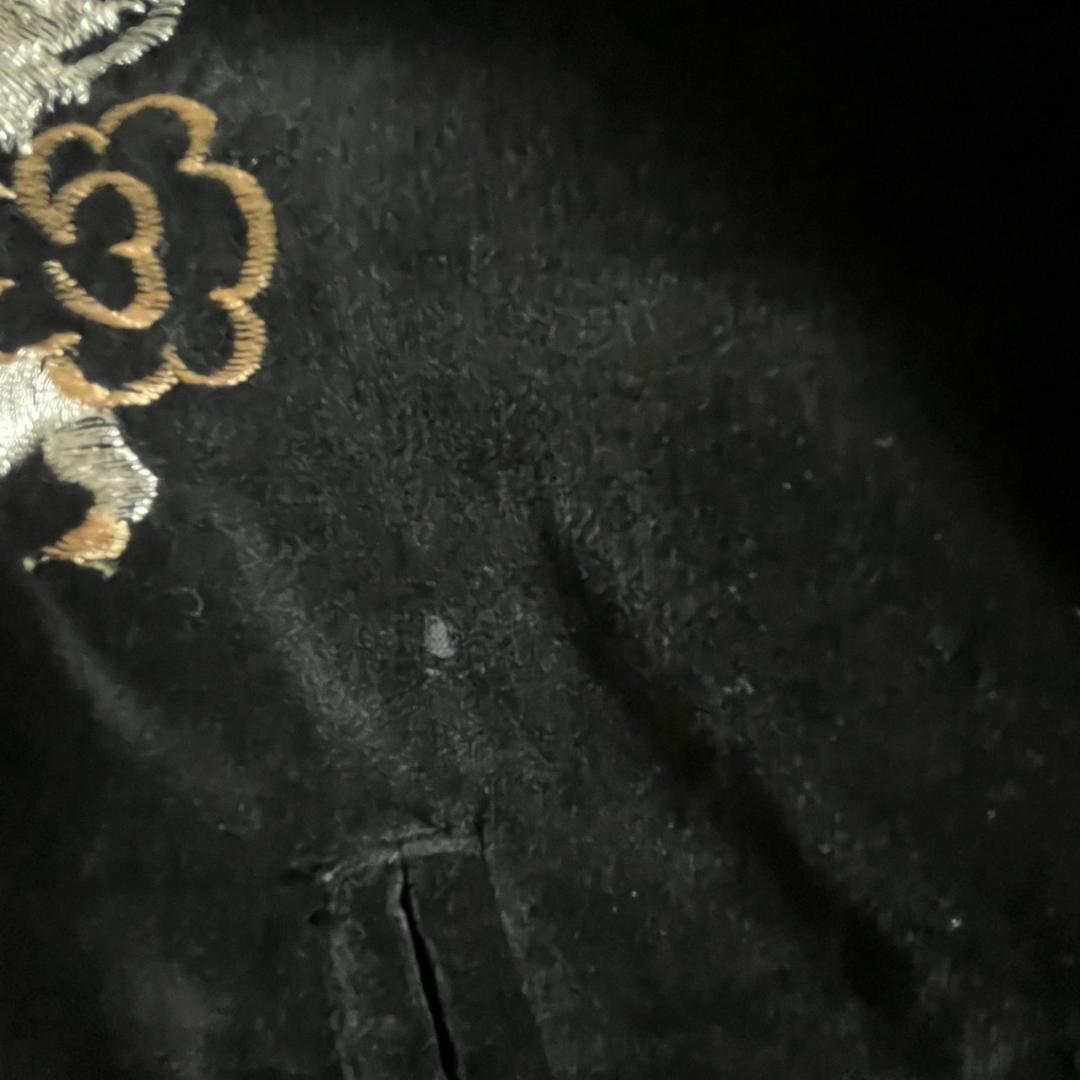 レア 別珍 90s スカジャン 刺繍 双龍 富士山 日本製