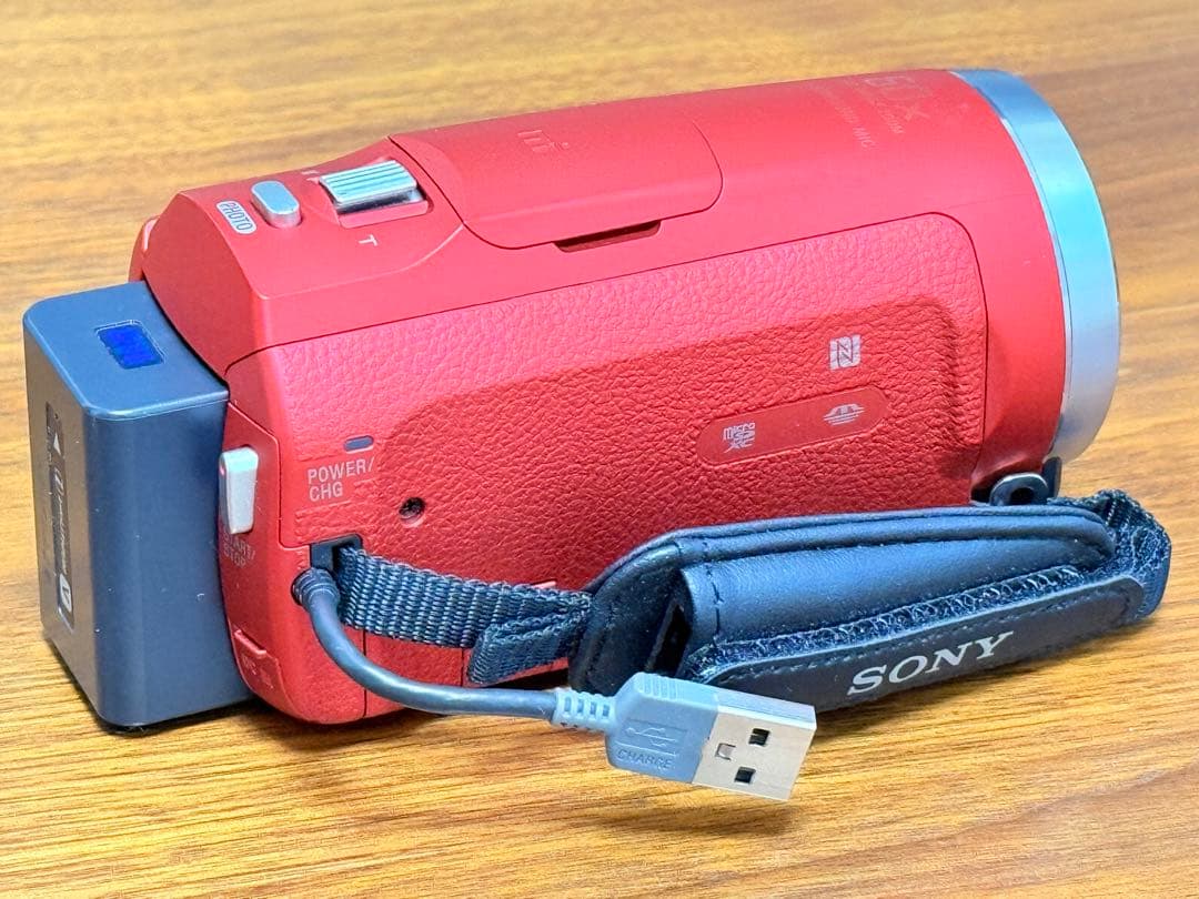 SONY HDR-CX680 ビデオカメラ 赤色本体