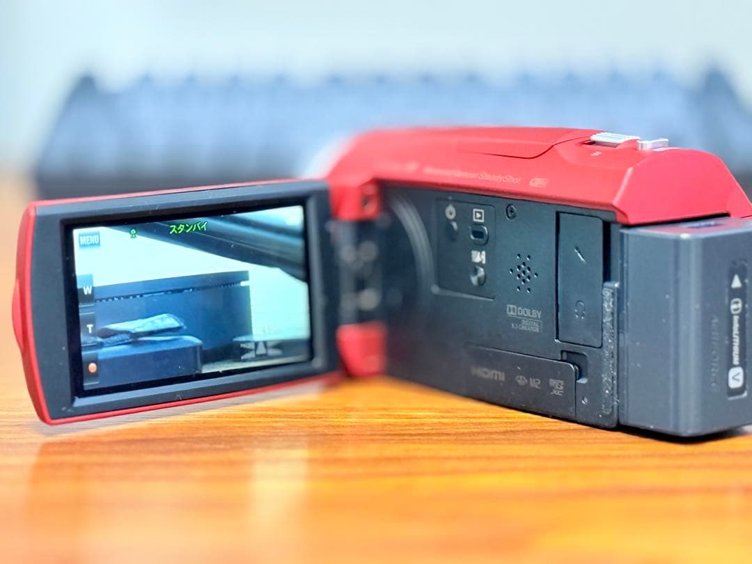 SONY HDR-CX680 ビデオカメラ 赤色本体