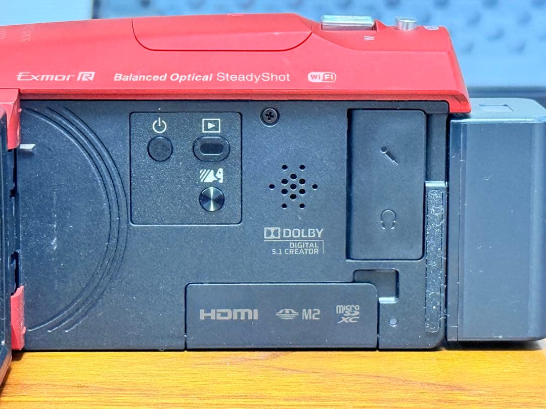 SONY HDR-CX680 ビデオカメラ 赤色本体