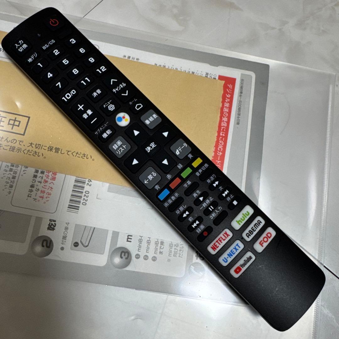 美品 TCL 40V型液晶テレビ Android搭載 スマートテレビ2022年製