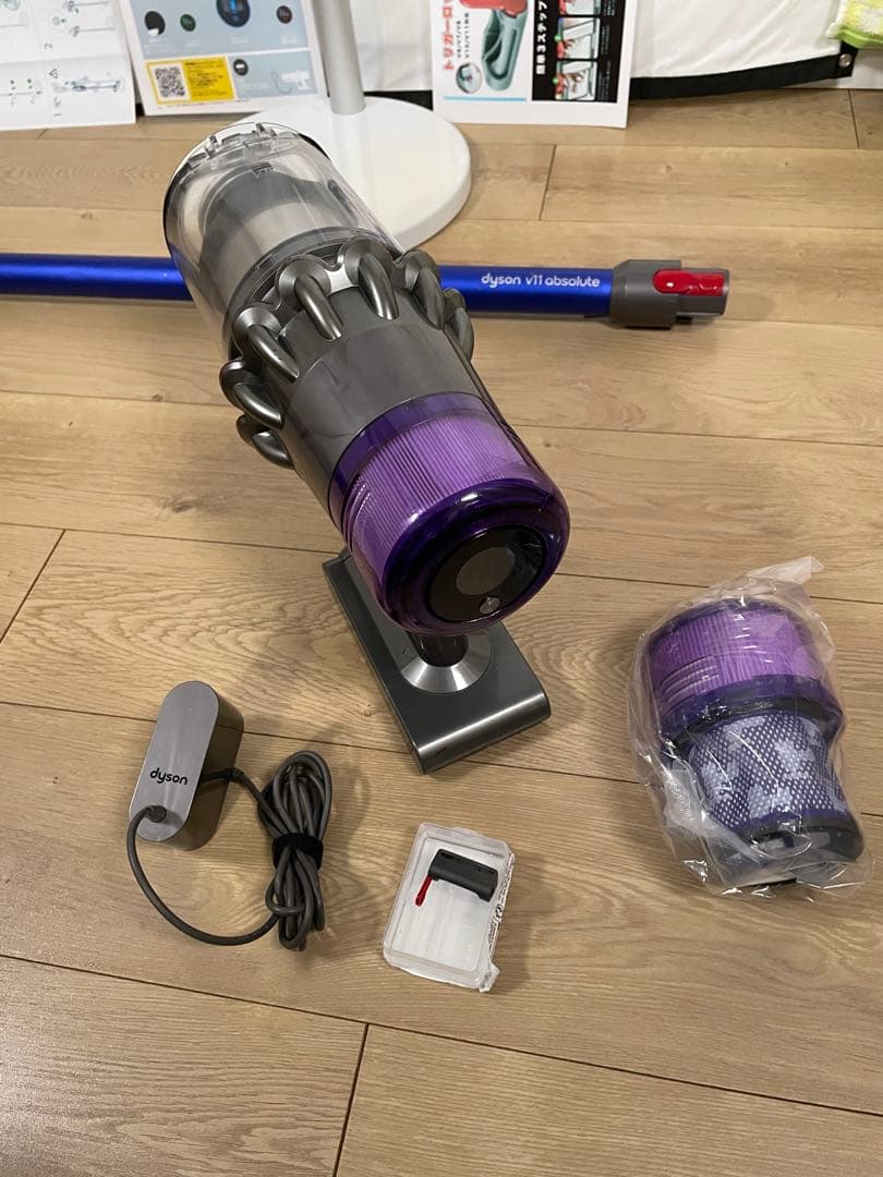 ダイソン⑩SV14V10 absolute仕様２ヘッド純正スタンド補強型トリガー