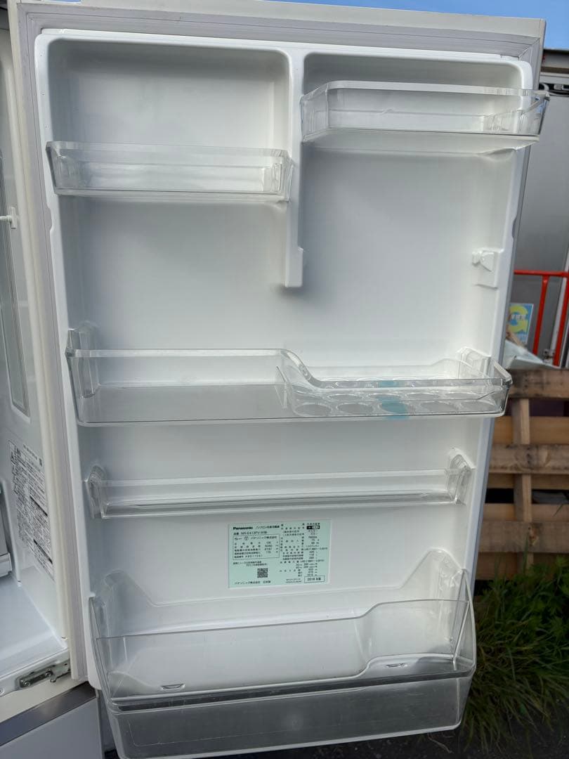 送料込み パナソニック ナノイー冷蔵庫 自動製氷 NR-E413PV-W