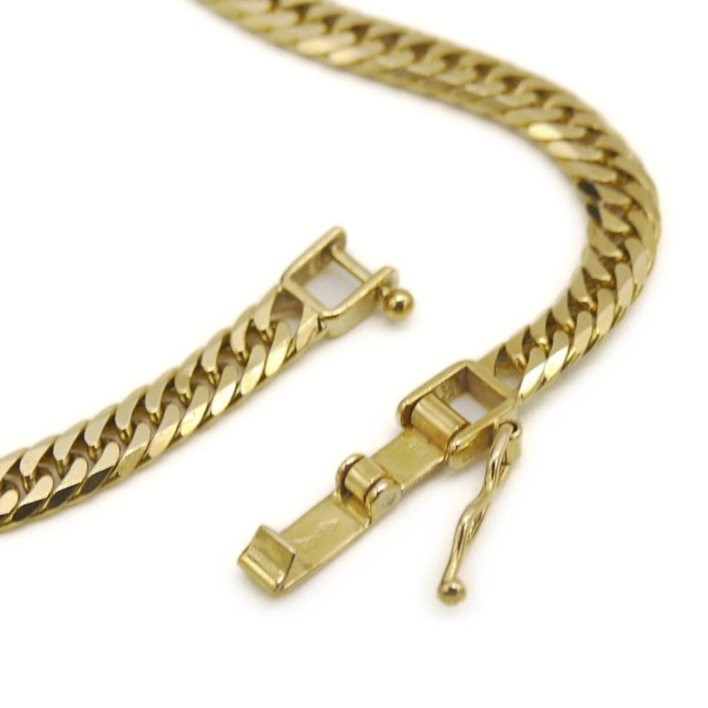 10g K18 喜平6面ダブルブレスレット 18金 チェーンブレス Y04730