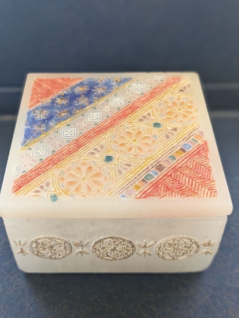 rokka glass 蓋物　大人気作家さん