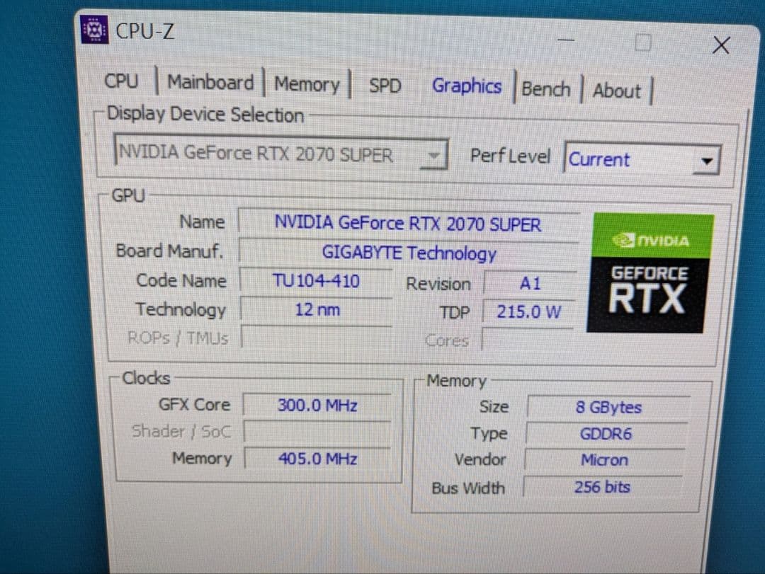 お値下げGeForce RTX 2070 SUPER GV-N207S