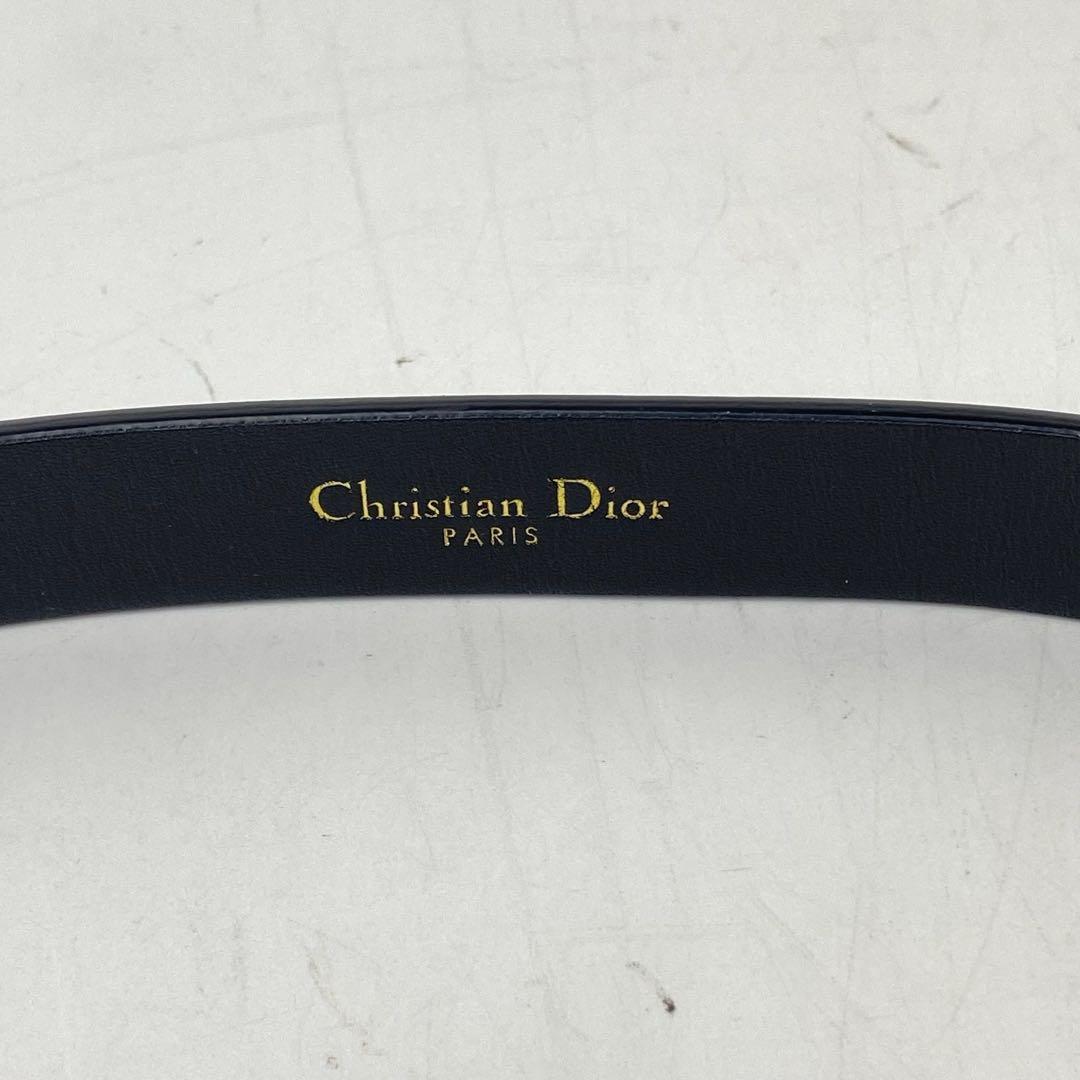 箱付き　Dior ディオール　ベルト CD ロゴ　バックルベルト　レザー　黒