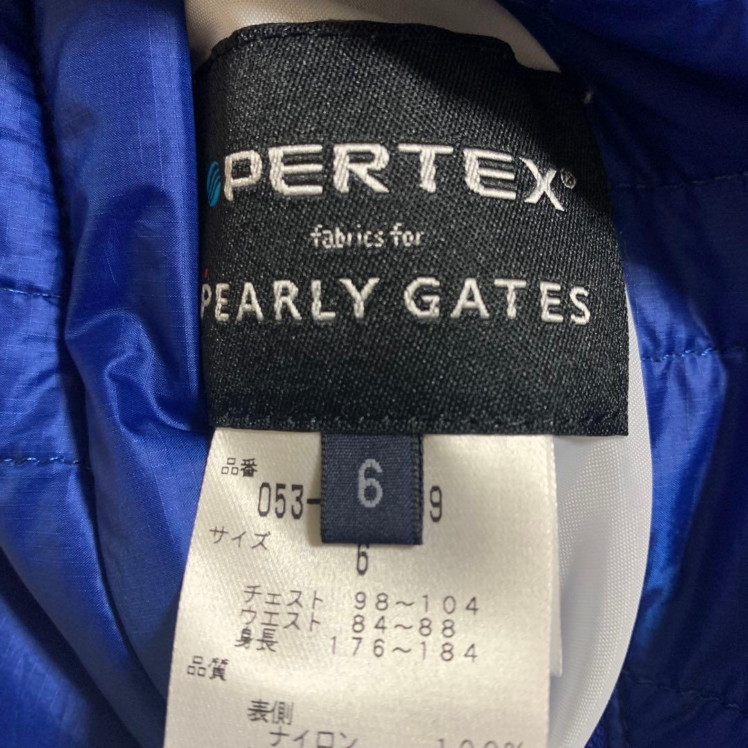 m*i様 PEARLY GATES リバーシブル中綿ジャケット／ベスト、白／青、