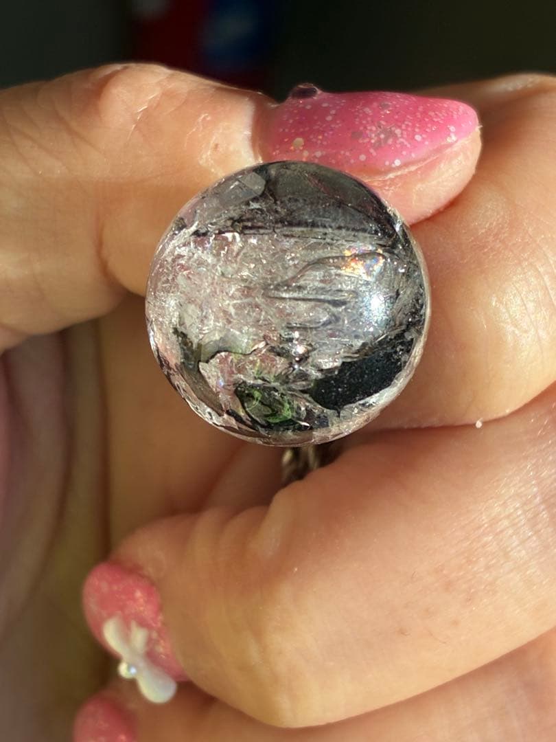 高品質5A大きくはっきりたぷたぷ✨ヒマラヤエレスチャル水入り水晶ペントップ925