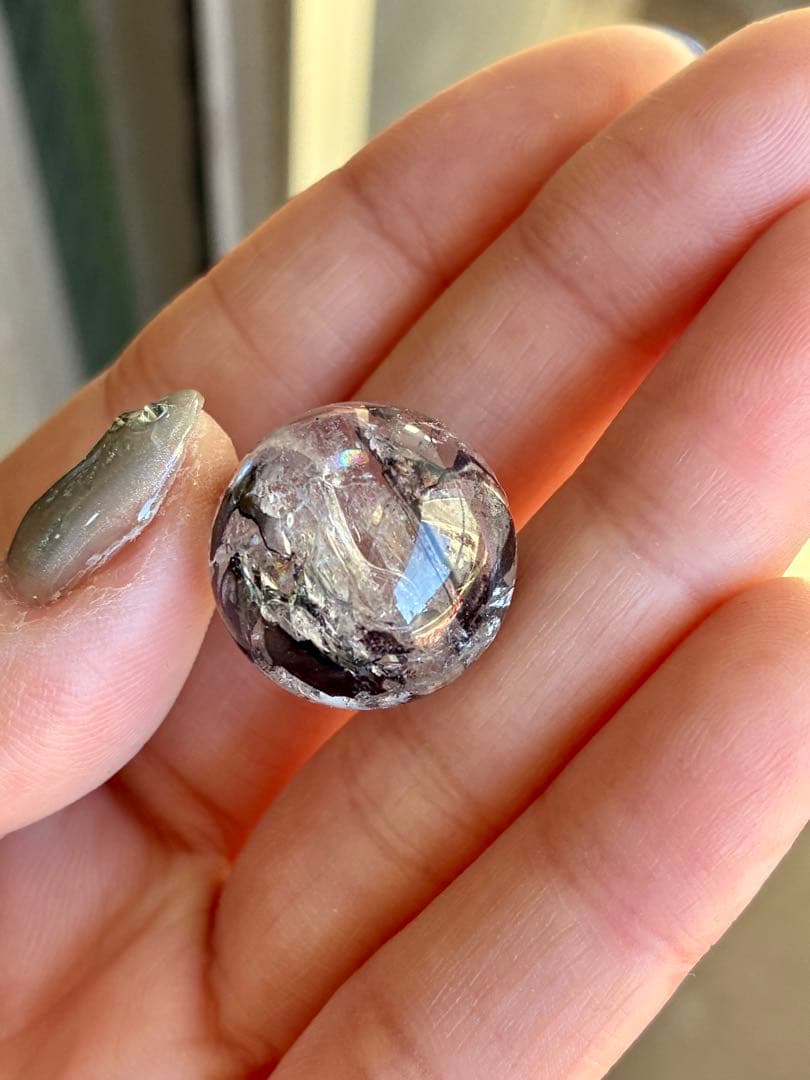 高品質5A大きくはっきりたぷたぷ✨ヒマラヤエレスチャル水入り水晶ペントップ925