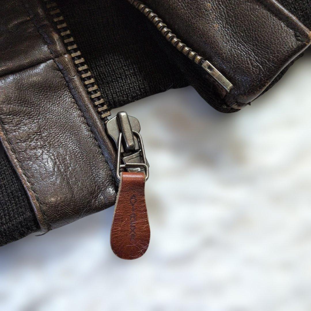 超良品 AVIREXA 2フライトジャケット M 〜L茶　胸タグ