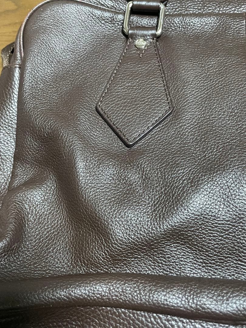 ヴィヴィアンウエストウッド　ブラウンレザー ビジネスバッグ　ショルダーバック