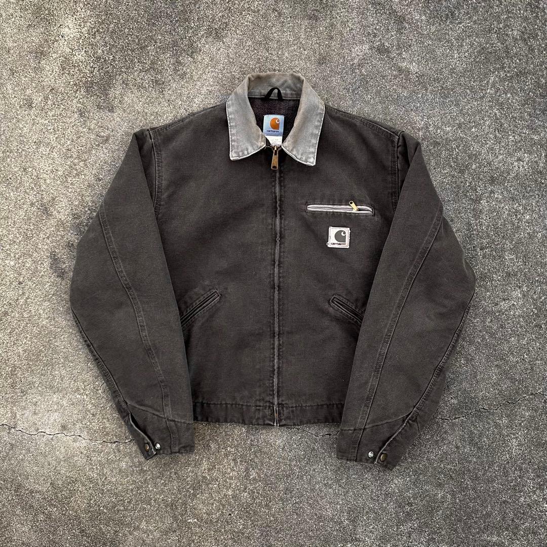 超希少 usa製 カーハート デトロイトジャケット ビッグ革パッチ ティンバー