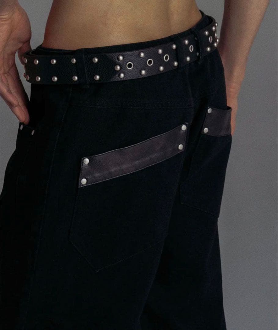 【jentlouis】Leather Studded Belt