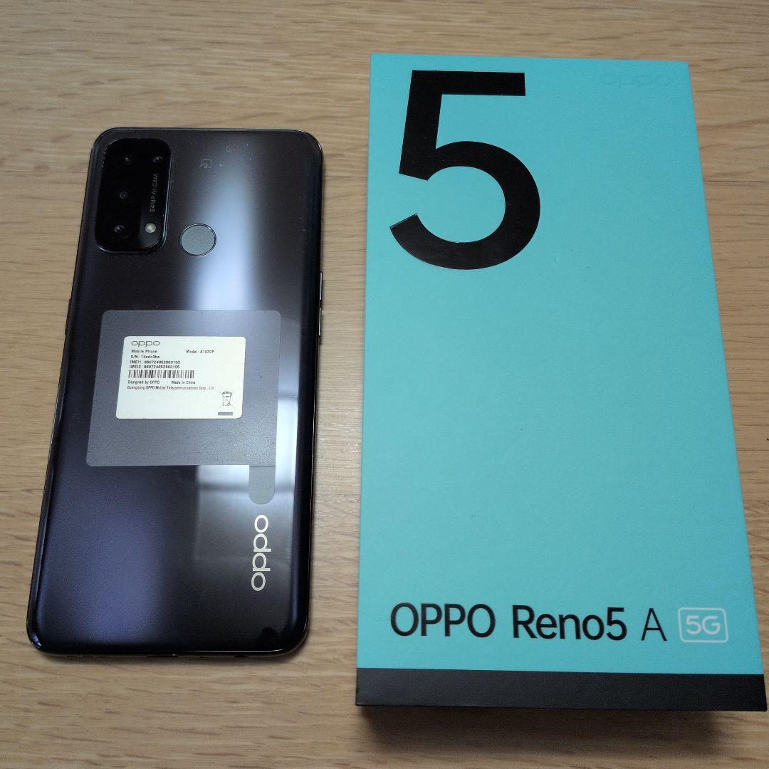 【茨木】OPPO Reno5 A 5G スマートフォン 本体 ブラック