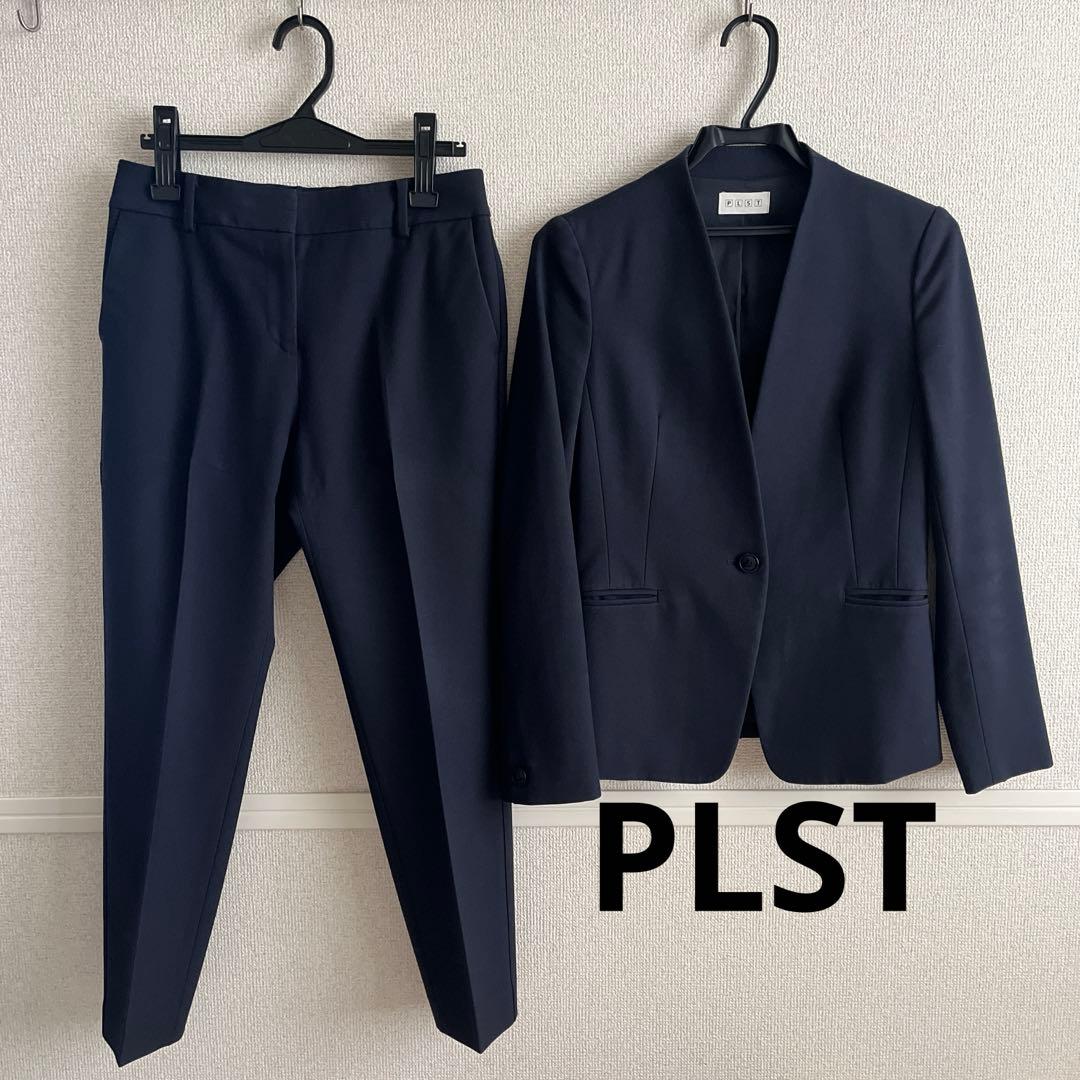 PLST ウォームリザーブ　ノーカラージャケット パンツ　セットアップ　上下　S