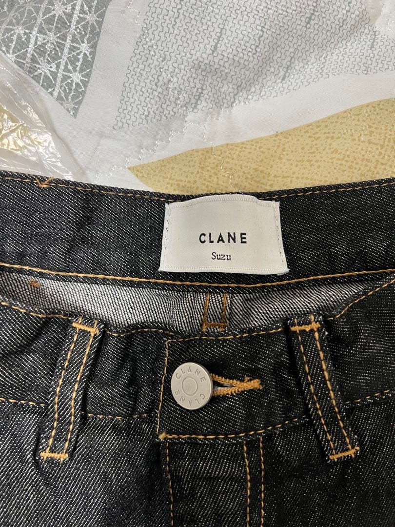 Suzu Hirose×CLANE TUCK WIDE DENIM PANTS