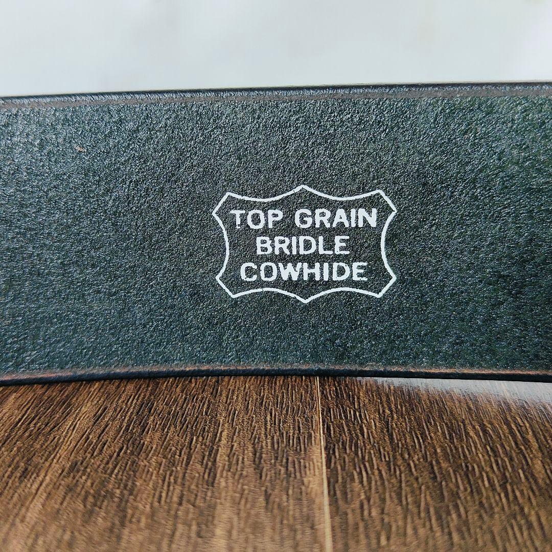 【極艶美品】BUCO ブコ 極厚ブライドルドレスベルト ダブルピンバックルベルト