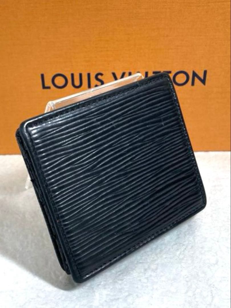 ルイヴィトン　エピ　ポルトモネ　ボワット　ケース　ブラック
