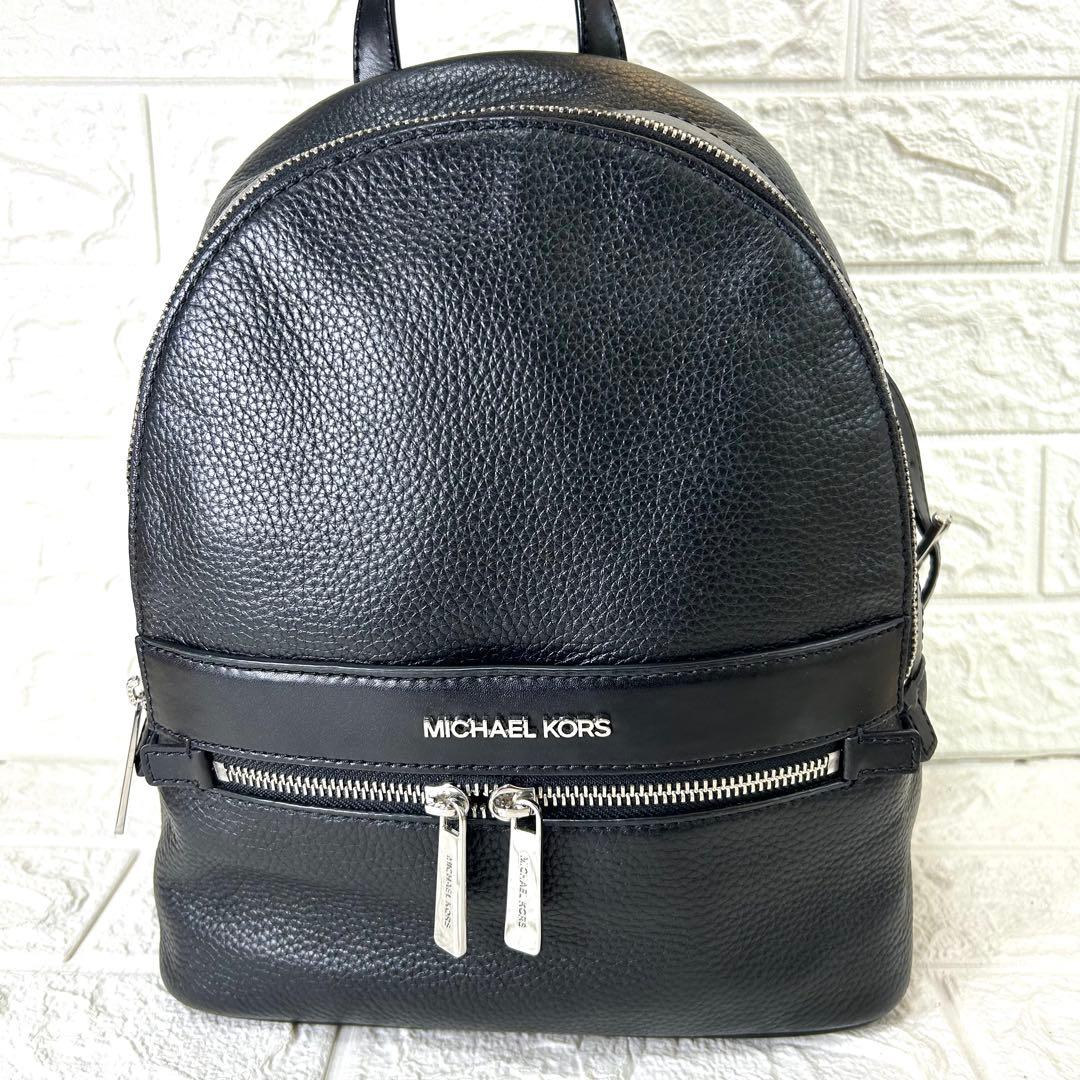 【極美品】マイケルコース レザーリュック 黒 A4