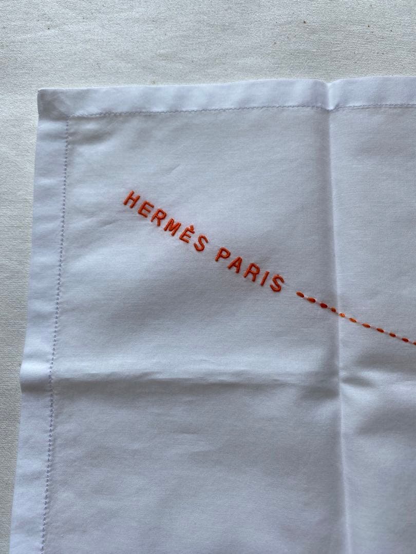 未使用 エルメス タグ付き コンステラシオン 刺繍ハンカチ