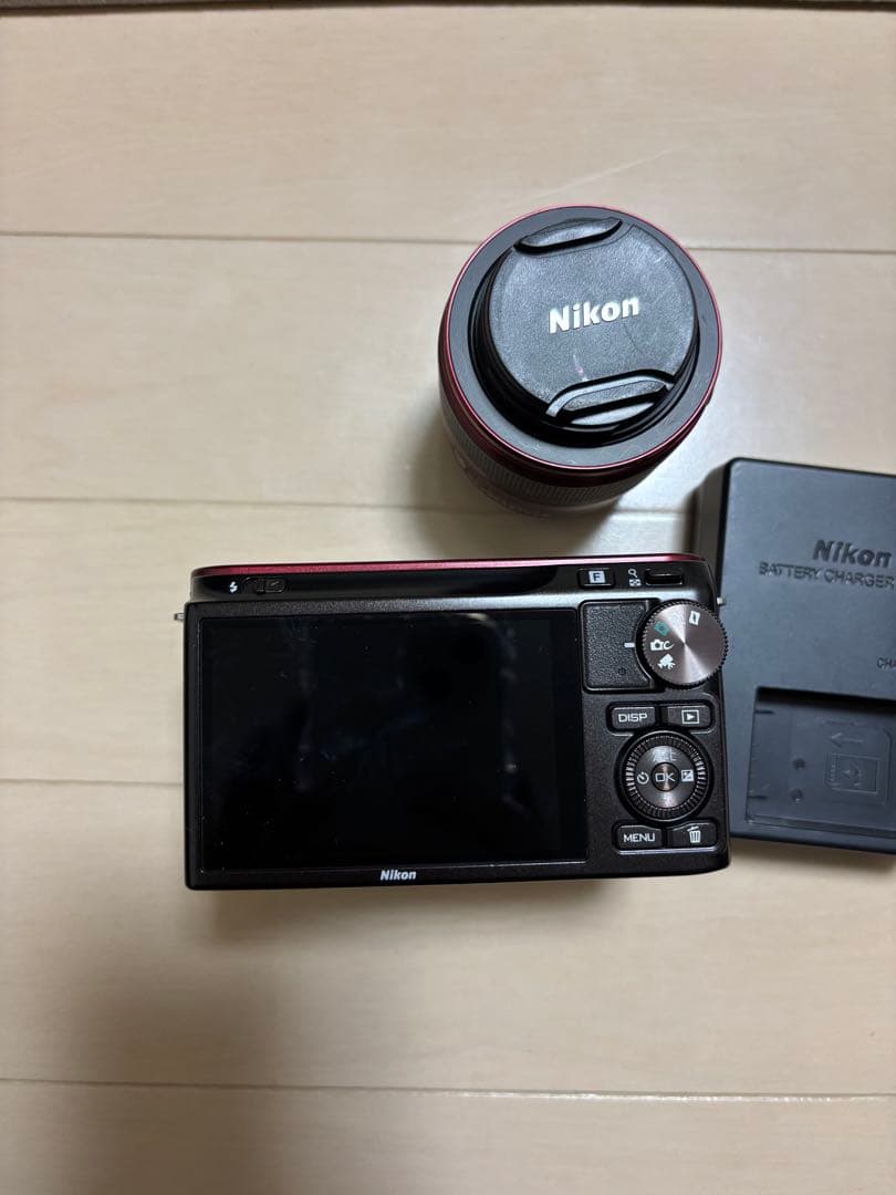 Nikon 1 J2 ミラーレスカメラ 赤 10-30mm 30-110mm