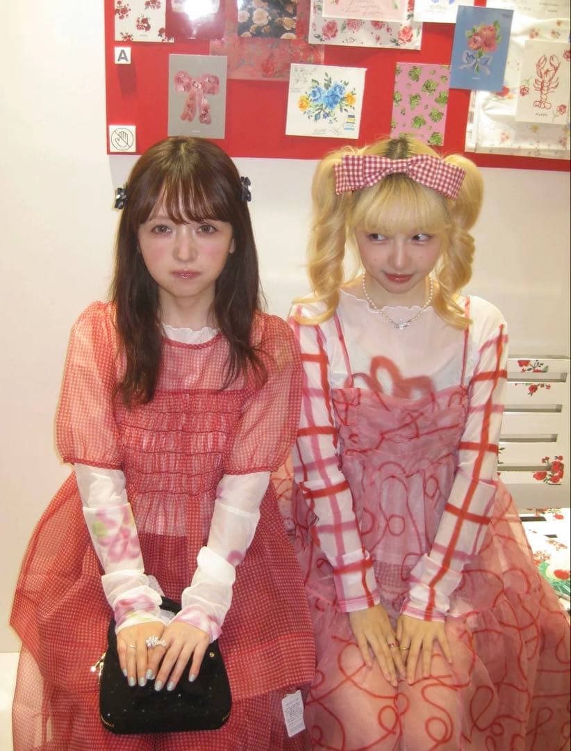 POPPY 赤ギンガムチェック トップス