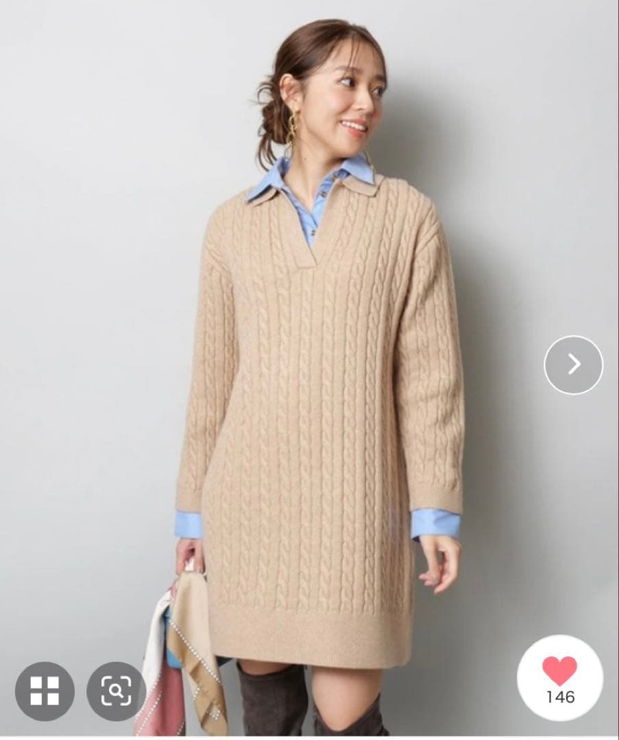 JUSGLITTYレイヤードケーブルミニワンピース　最終値下げ！