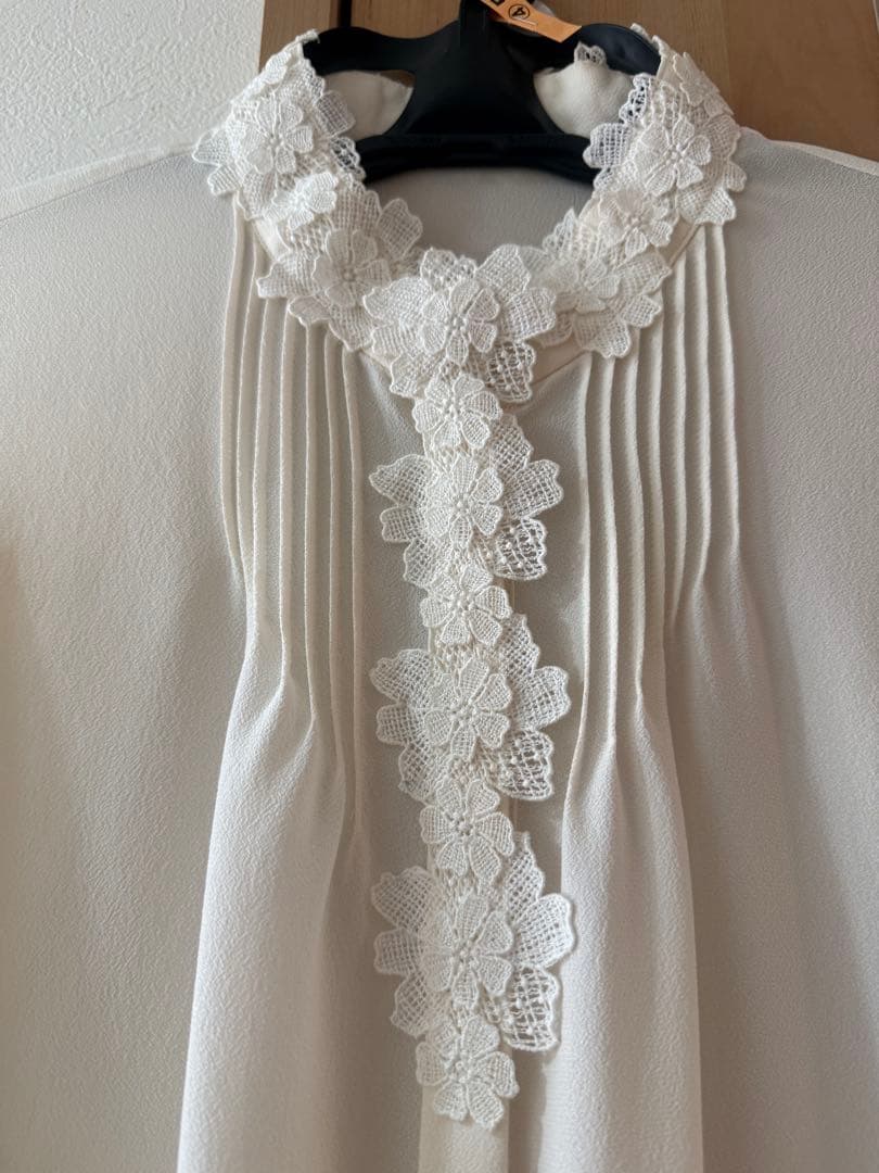 美品ANAYI◾️ホワイトシフォンブラウス