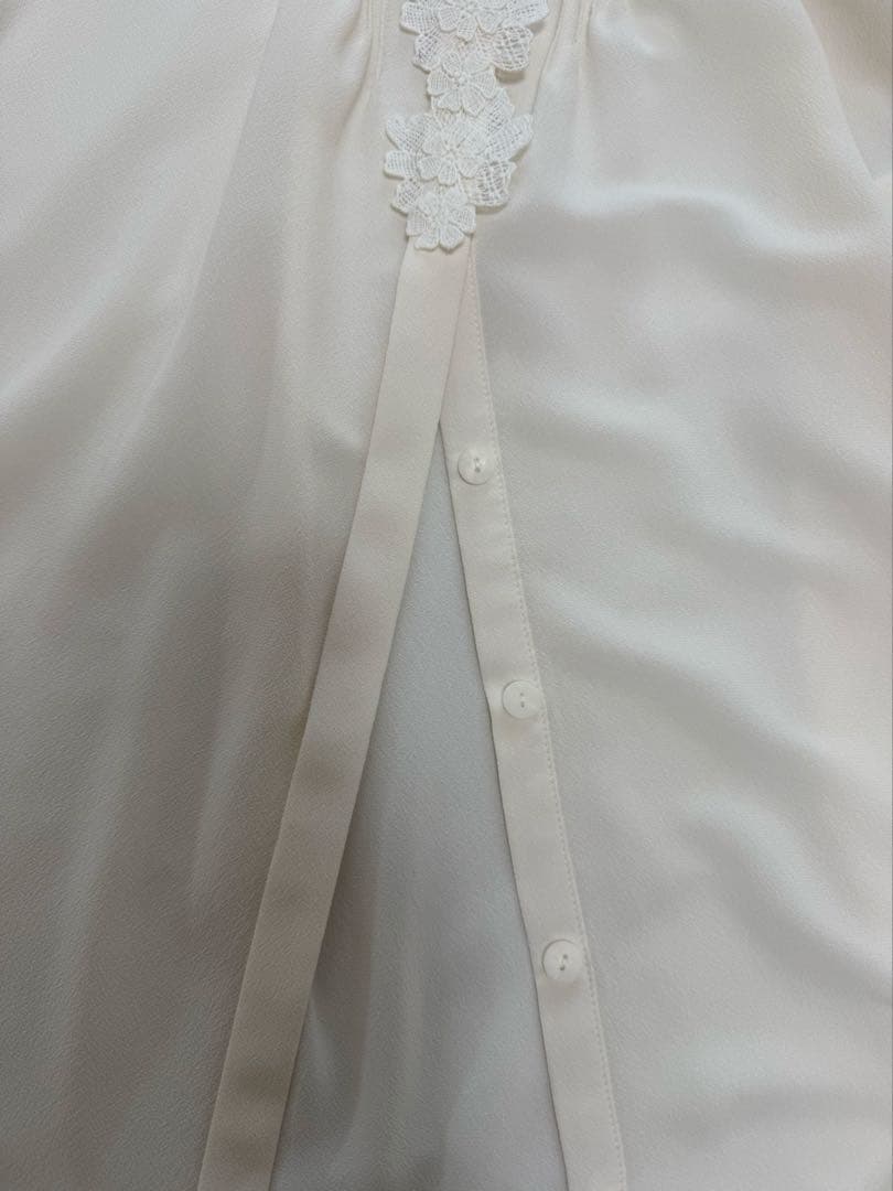 美品ANAYI◾️ホワイトシフォンブラウス
