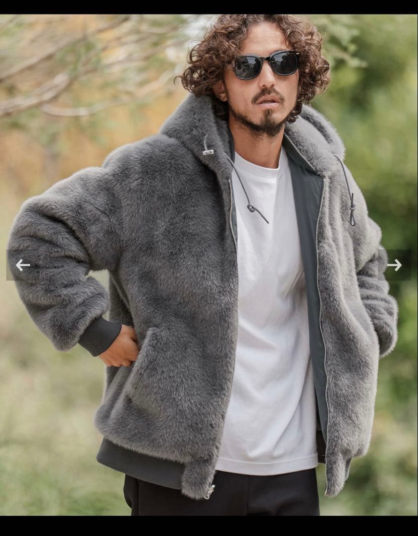 CAMBIO カンビオ リバーシブルエコファーナイロンブルゾン size M