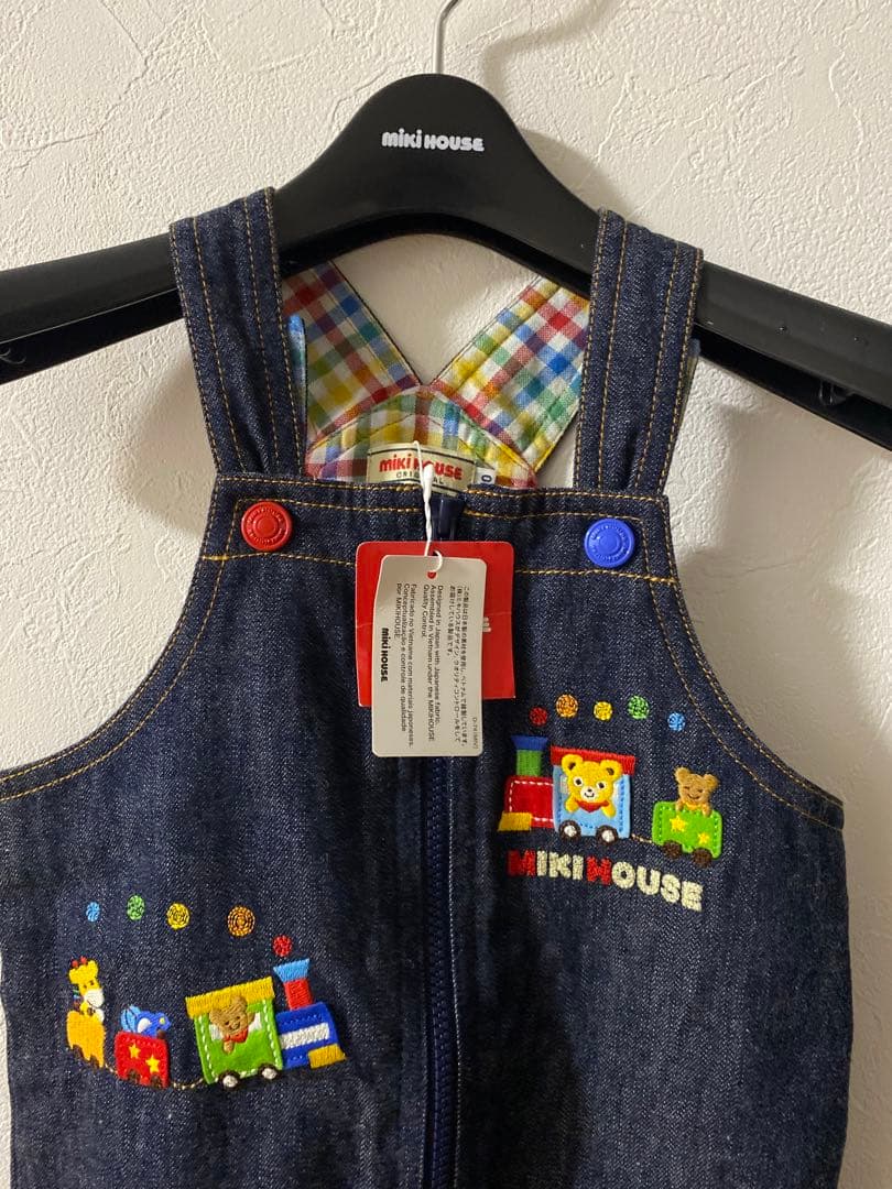 ミキハウス MIKIHOUSE サロペット ズボン プッチーくん 刺繍【90】