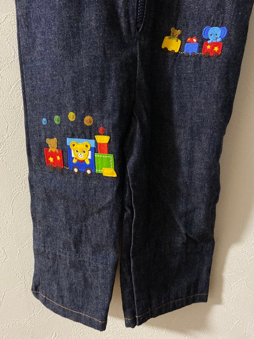 ミキハウス MIKIHOUSE サロペット ズボン プッチーくん 刺繍【90】