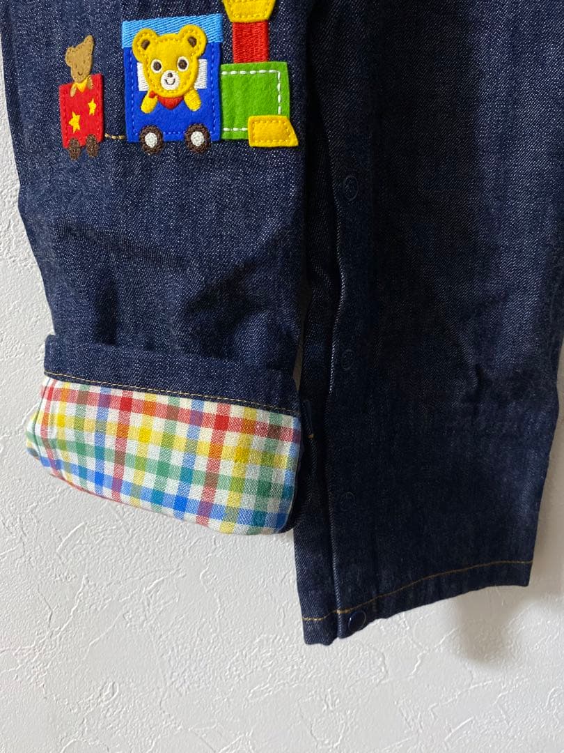 ミキハウス MIKIHOUSE サロペット ズボン プッチーくん 刺繍【90】