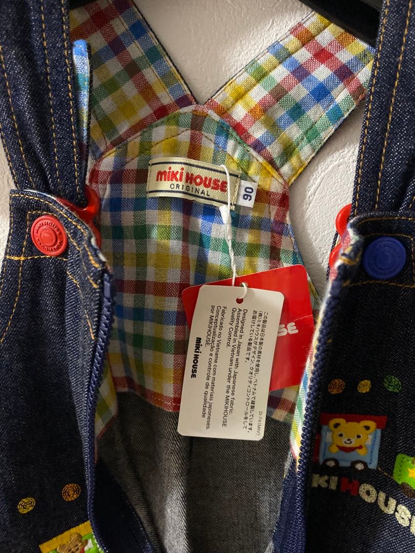 ミキハウス MIKIHOUSE サロペット ズボン プッチーくん 刺繍【90】