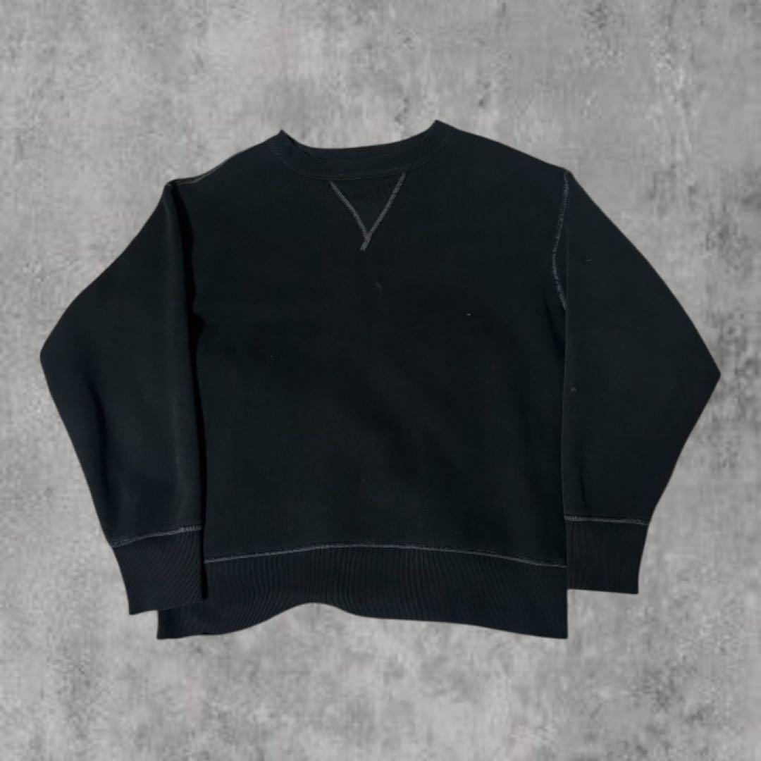 90s 両v リアルマッコイズ スウェット　ブラック　ボールパーク　34-36