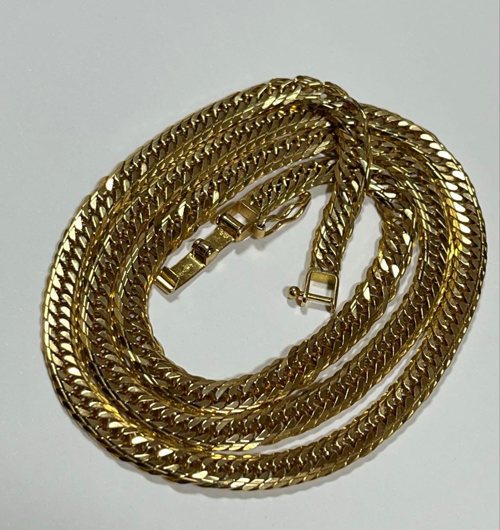 【美品】18K喜平ネックレスMカットトリプル25.3g50㎝
