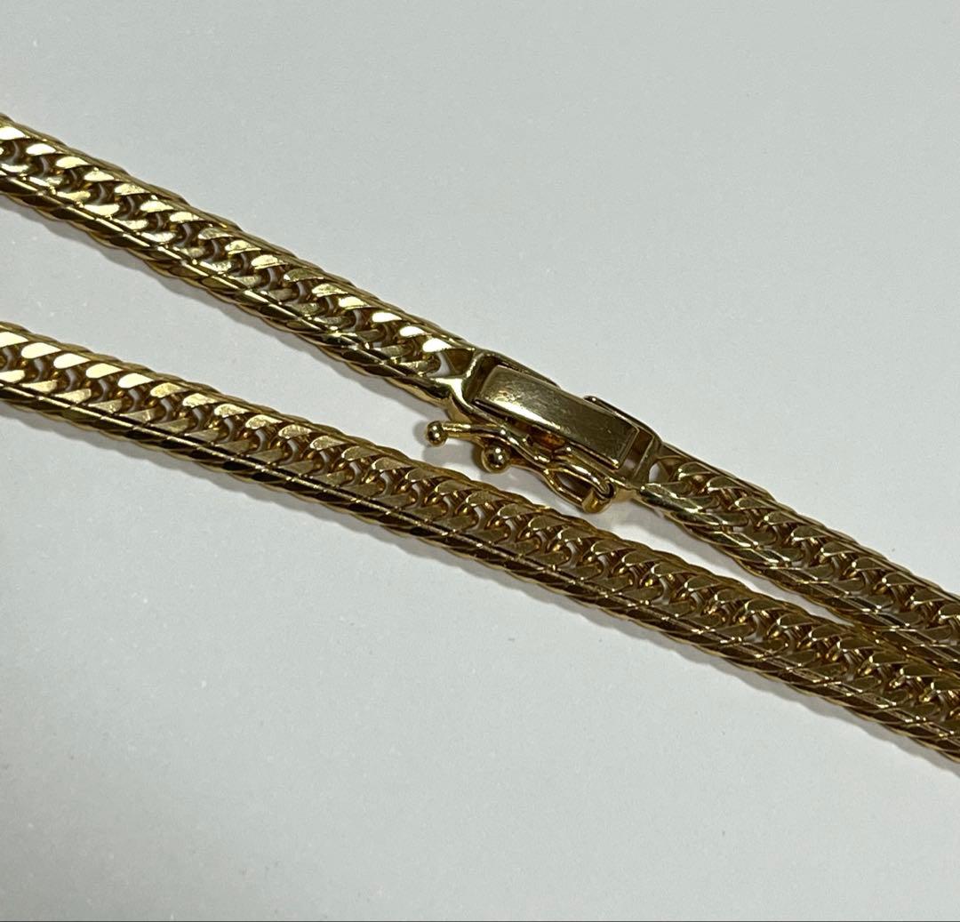 【美品】18K喜平ネックレスMカットトリプル25.3g50㎝